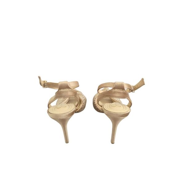 Jessica Simpson Sandals Size 5 Open Toe High Heel in Gold Ankle Strap - Picture 5 of 8